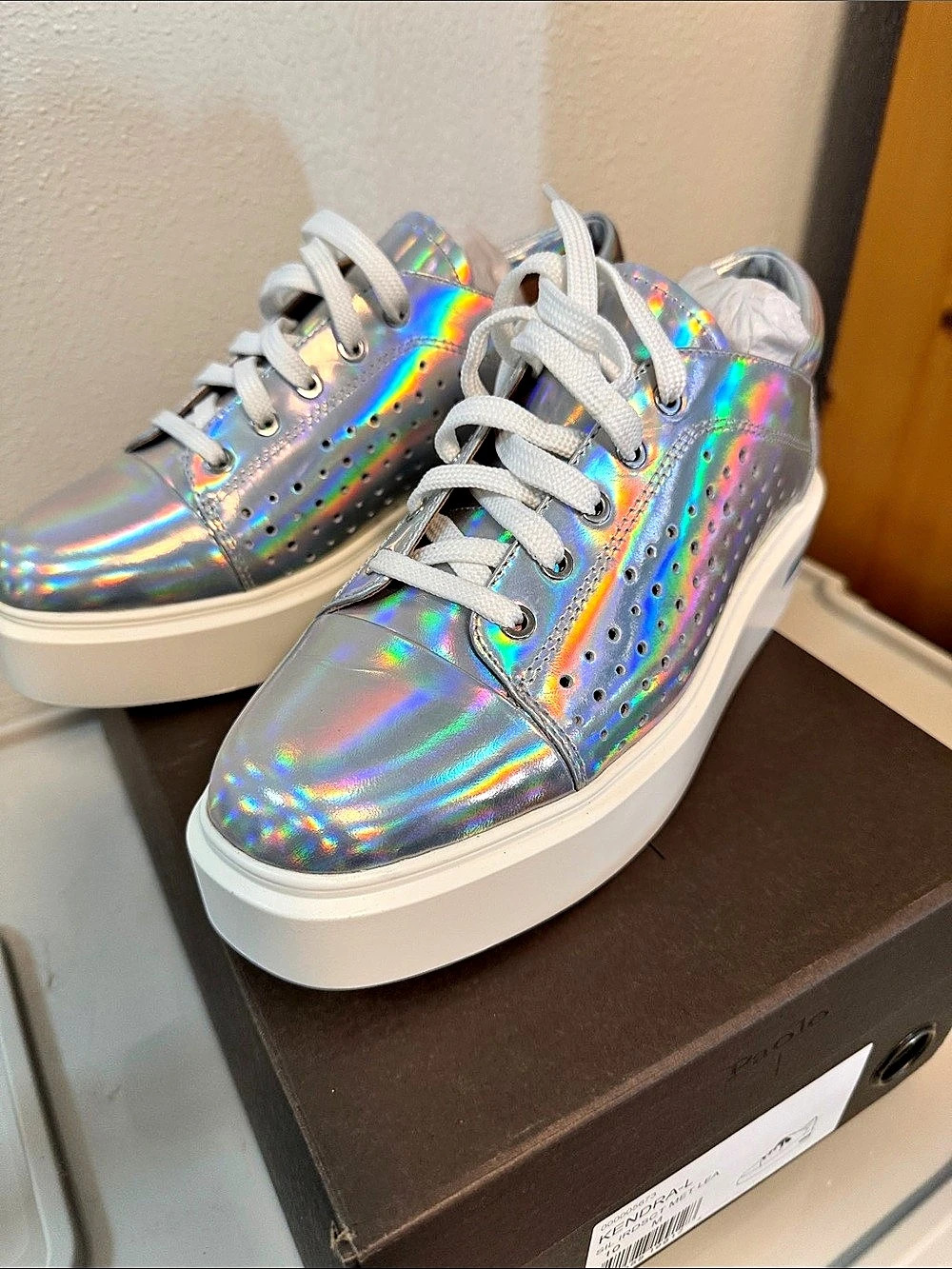 Lines Paolo Kendra-L Silver Sneakers US 10